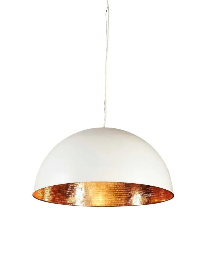 Copper & Silver Dome Pendant