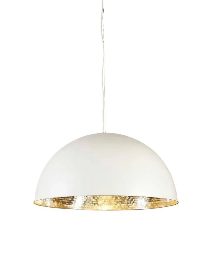 Copper & Silver Dome Pendant