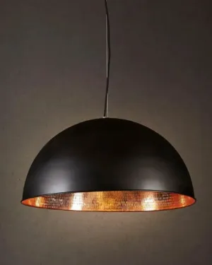 Copper & Silver Dome Pendant