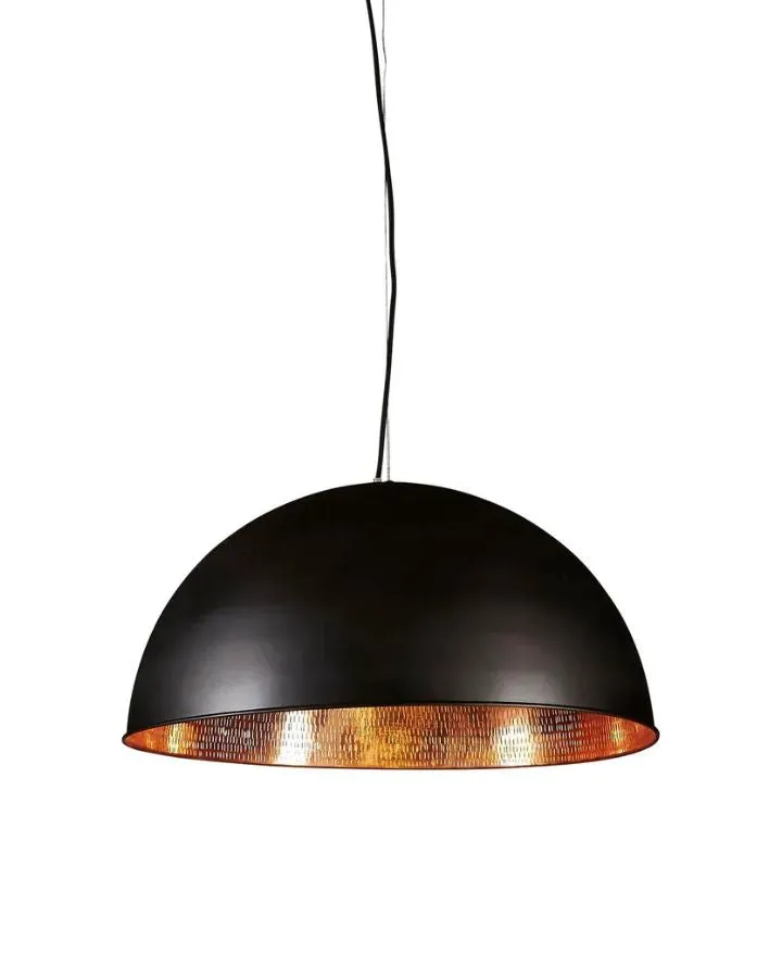 Copper & Silver Dome Pendant
