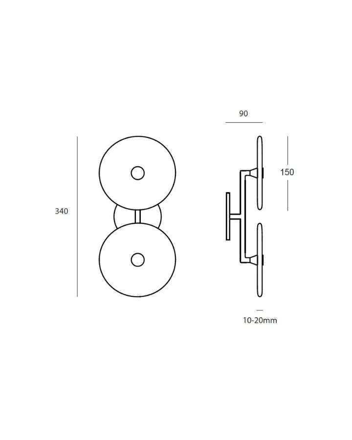 Coral Duo Rod Wall Light