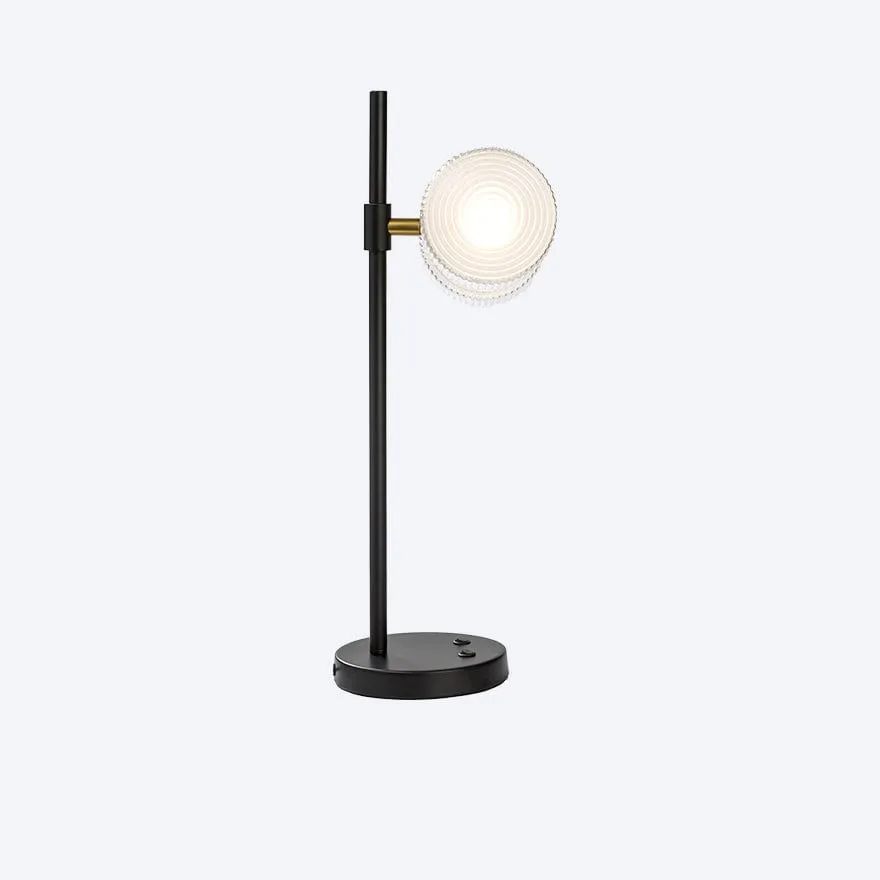 CREO WITH YOSH CAMILLA RIBBED GLASS TABLE LAMP