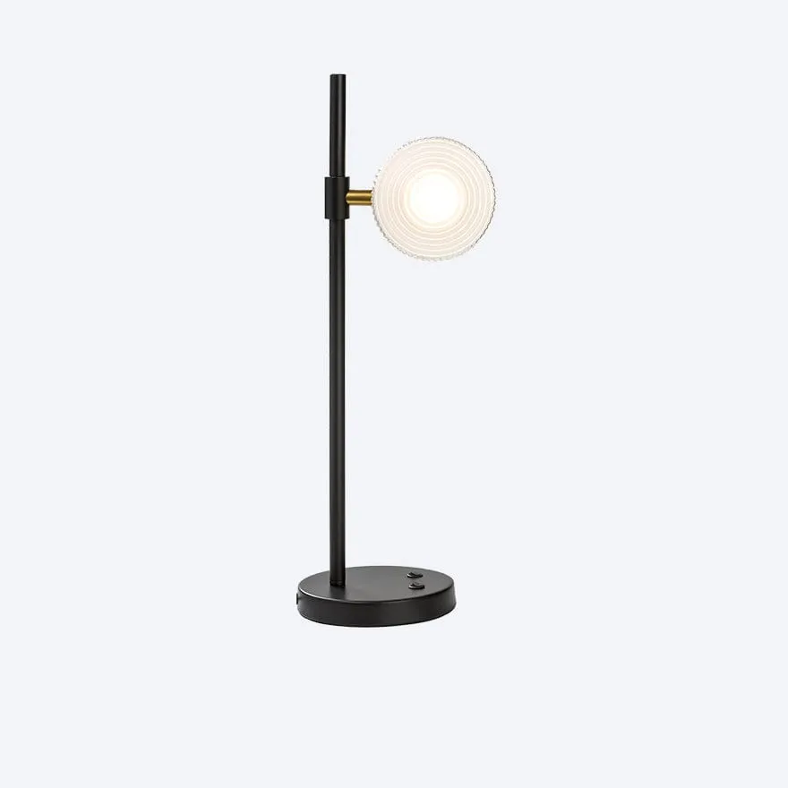 CREO WITH YOSH CAMILLA RIBBED GLASS TABLE LAMP