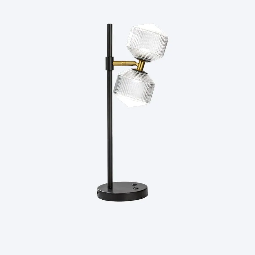 CREO WITH YOSH CAMILLA RIBBED GLASS TABLE LAMP