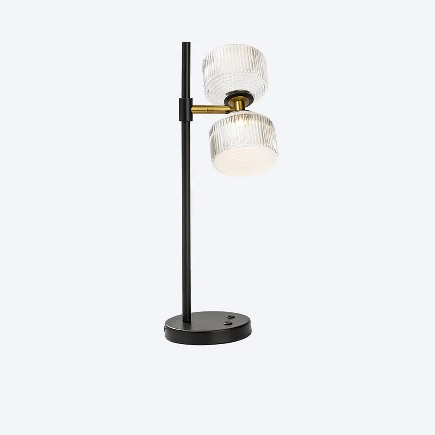 CREO WITH YOSH CAMILLA RIBBED GLASS TABLE LAMP