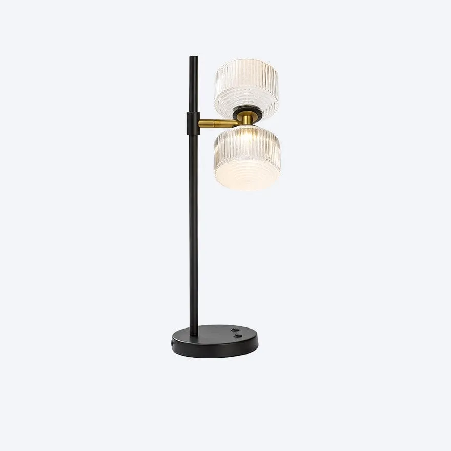 CREO WITH YOSH CAMILLA RIBBED GLASS TABLE LAMP