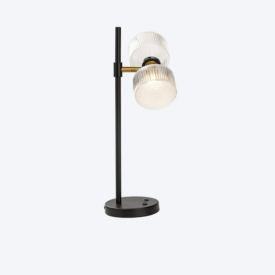 CREO WITH YOSH CAMILLA RIBBED GLASS TABLE LAMP