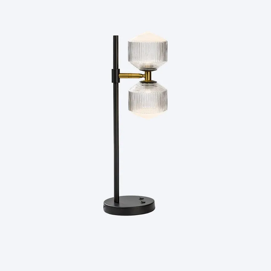 CREO WITH YOSH CAMILLA RIBBED GLASS TABLE LAMP