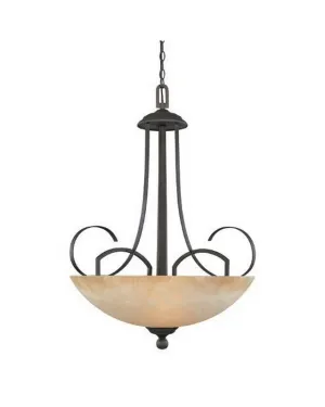 Designers Fountain Lighting 80231 ORB Caledonia Collection Three Light Hanging Pendant Chandelier in Oil Rubbed Bronze Finish