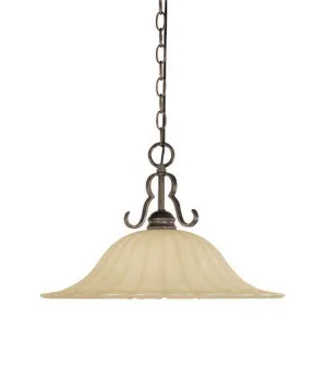 Designers Fountain Lighting 82632 FSN Radford Collection One Light Hanging Chandelier in Forged Sienna Finish