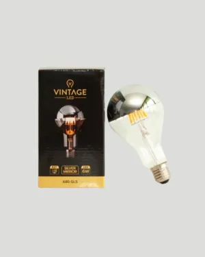 Dimmable E27 LED Silver Cap | A80 | 6W | 2200K