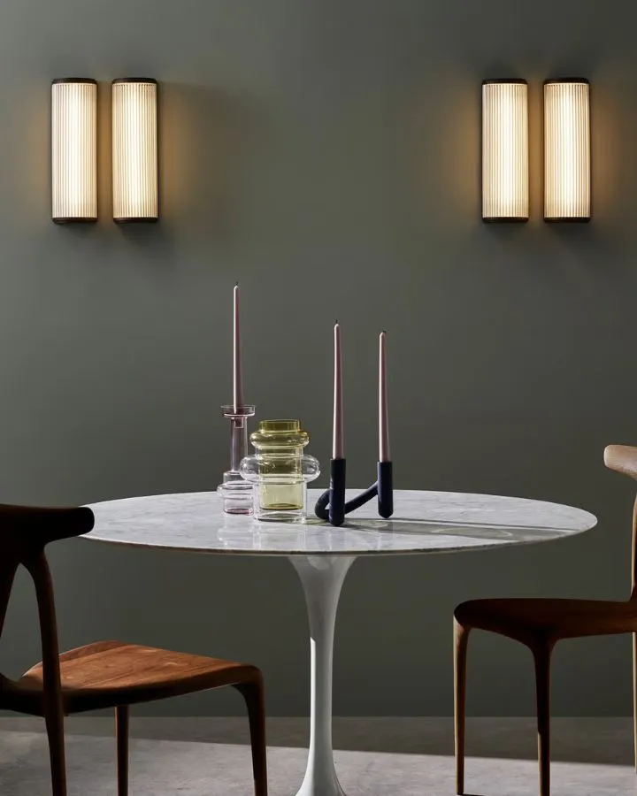 Dimmable Transitional Glass Rod Wall Light