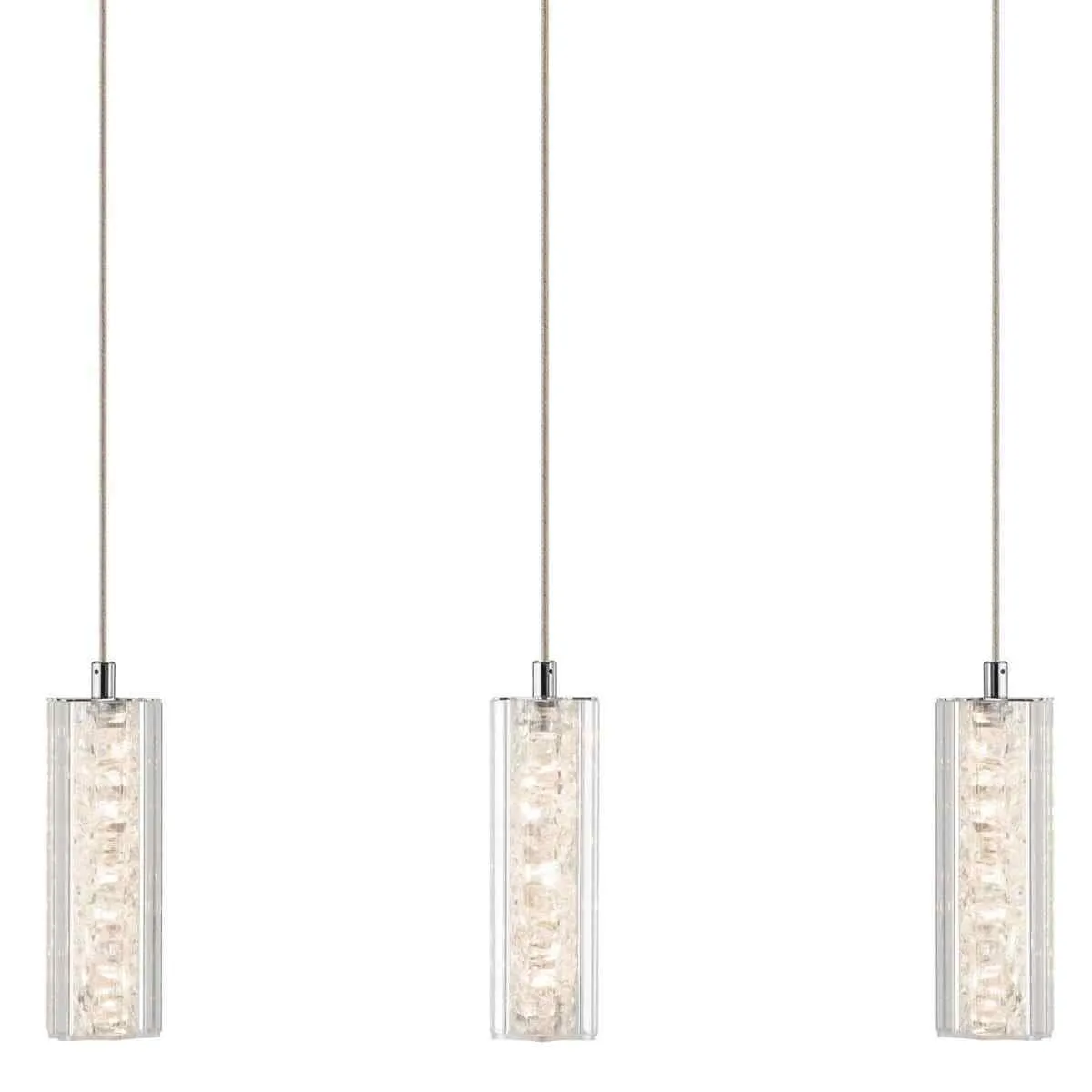 Elan by Kichler Lighting 83421 Neruda Collection Three Light Hanging Pendant Chandelier in Polished Chrome Finish