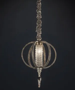 Elegant Agate And Crystal Orb Chandelier With Crystal Chains