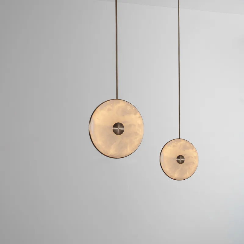 Elegant Alabaster Vertical Pendant