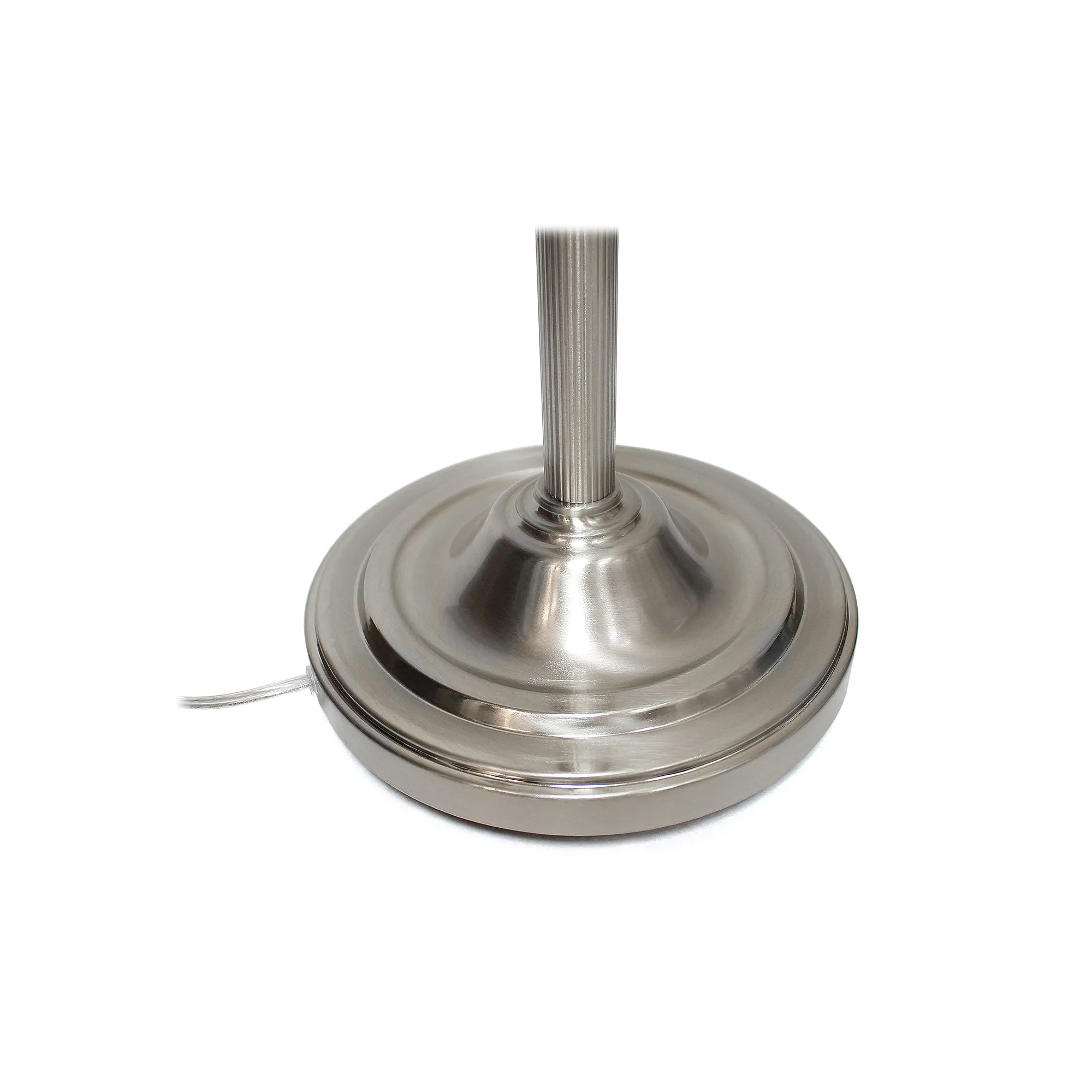 Elegant Designs LF2003-BSN 71-in Brushed Nickel Torchiere with Reading Light Floor Lamp