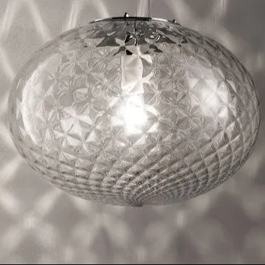 Elegant Modern Venetian Glass Ceiling Pendant In 3 Sizes And Colours