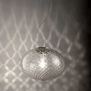 Elegant Modern Venetian Glass Ceiling Pendant In 3 Sizes And Colours