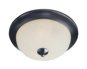 Essentials 3-Light Flush Mount Ceiling Light, Black Finish