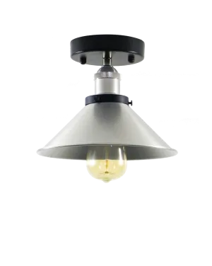 Flush Mount: Brushed Nickel Shade Light