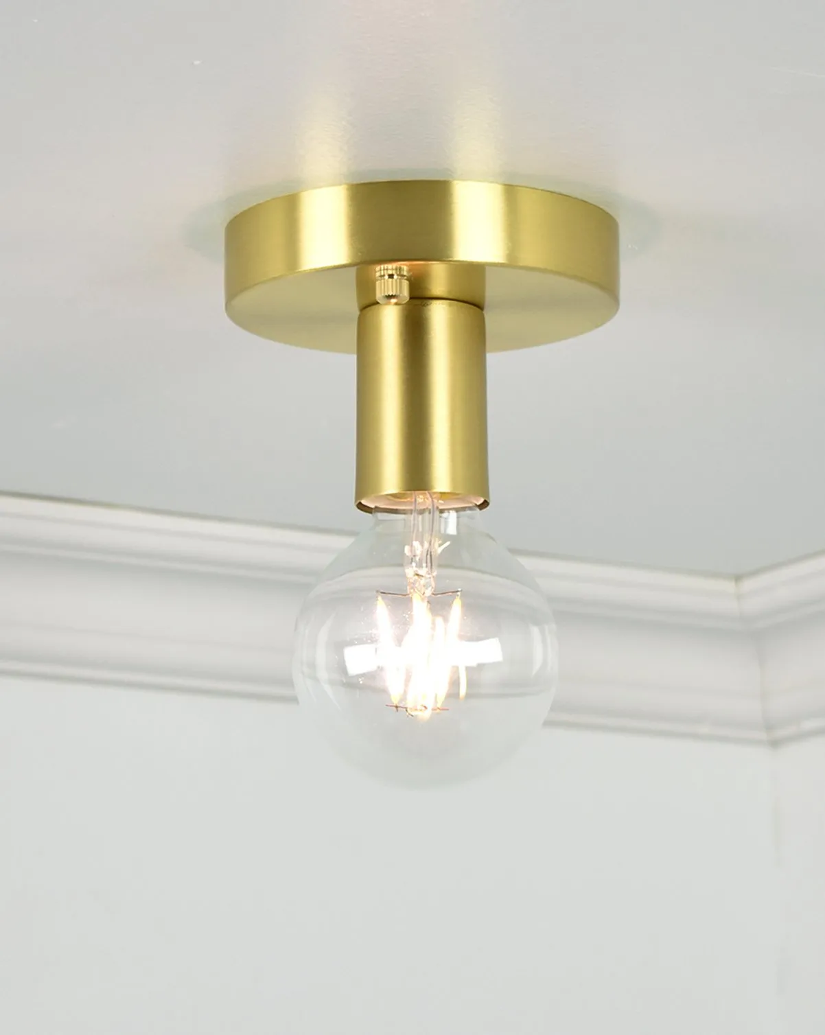 Flush Mount: Modern Brass