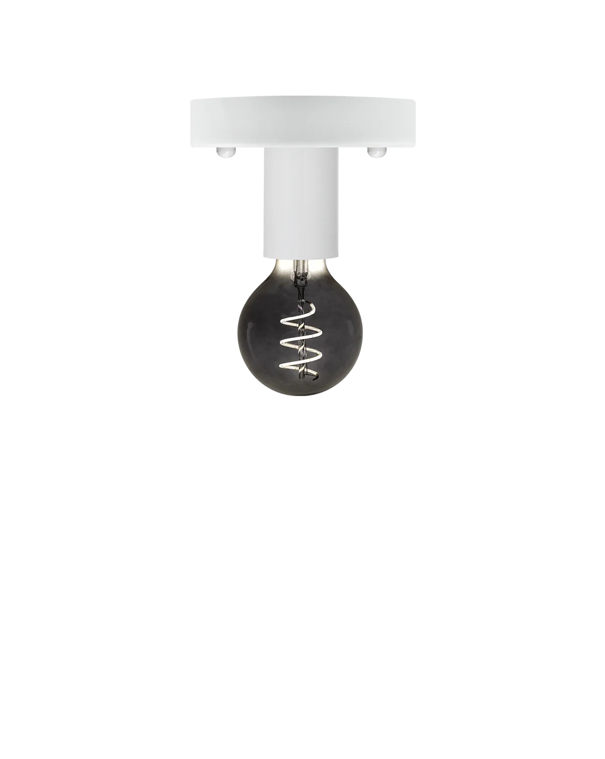 Flush Mount: White with Smoke