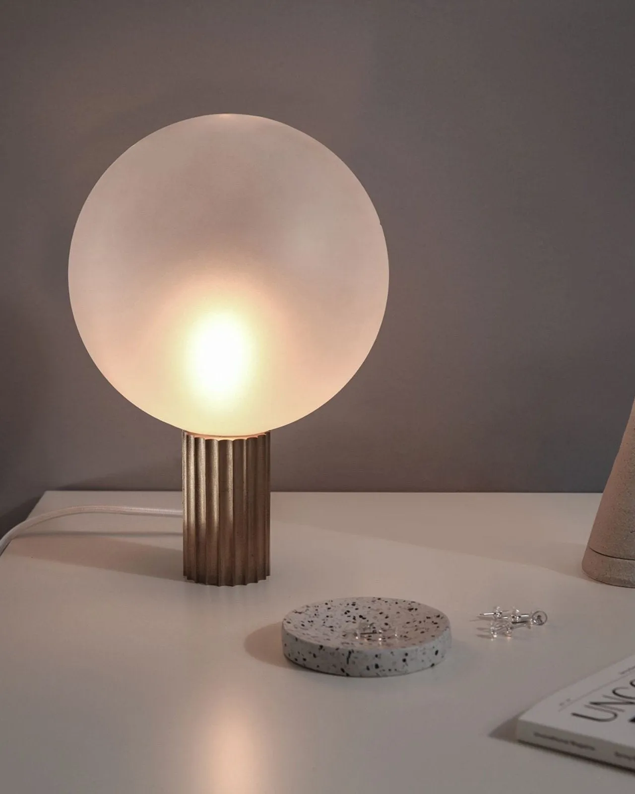 Fluted Brass Table Lamp | Attalos