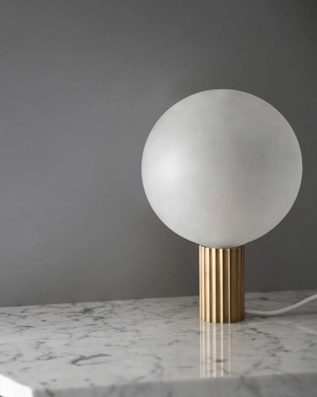 Fluted Brass Table Lamp | Attalos