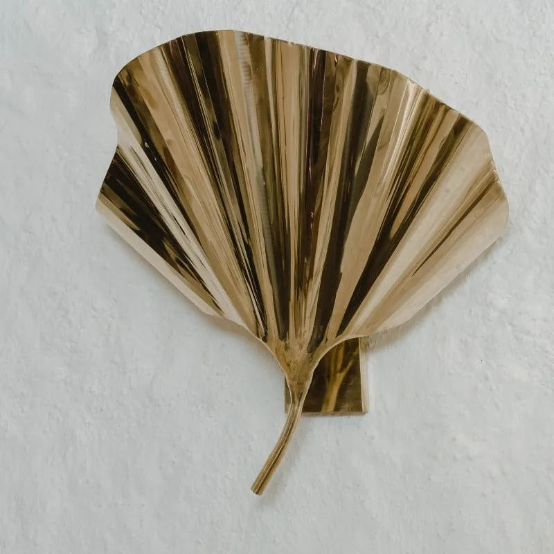 Gingko Brass Leaf Wall Light