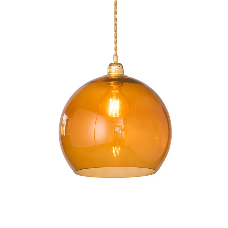 Glass Metal Spherical Pendant