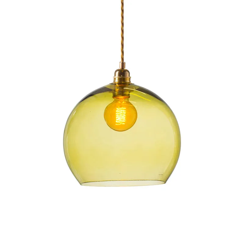 Glass Metal Spherical Pendant