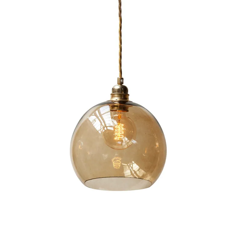 Glass Metal Spherical Pendant