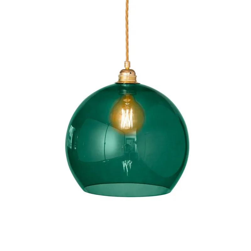 Glass Metal Spherical Pendant