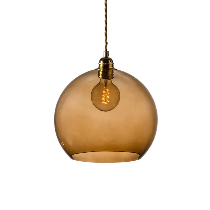 Glass Metal Spherical Pendant
