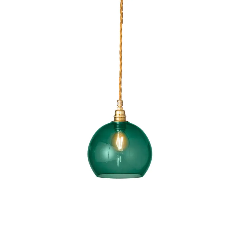 Glass Metal Spherical Pendant