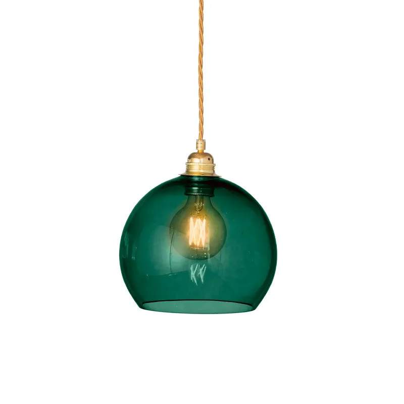 Glass Metal Spherical Pendant