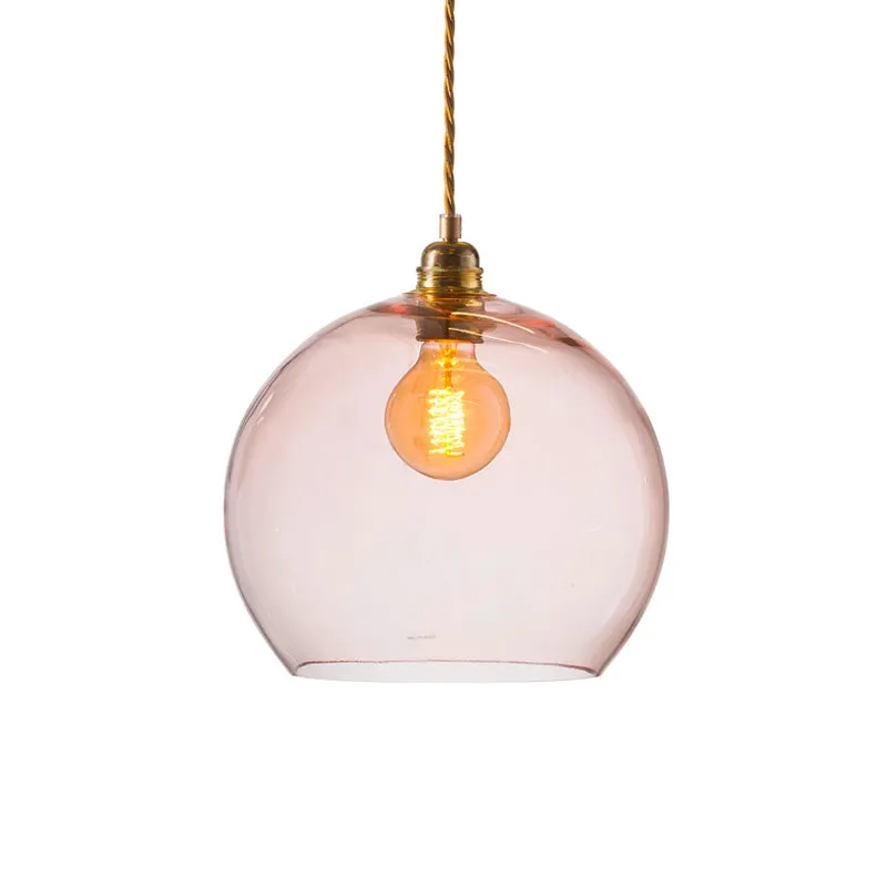 Glass Metal Spherical Pendant