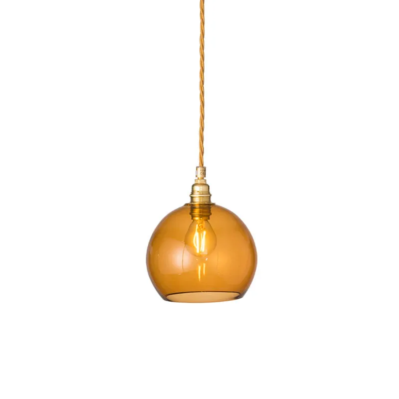 Glass Metal Spherical Pendant