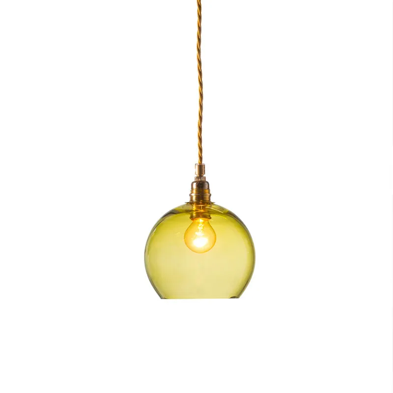 Glass Metal Spherical Pendant