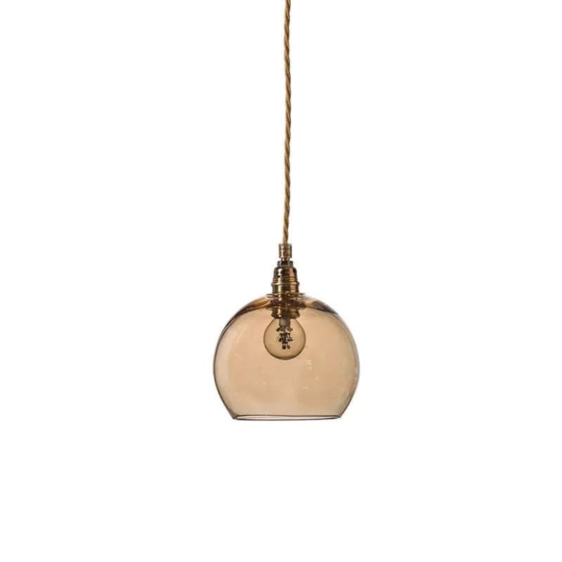 Glass Metal Spherical Pendant