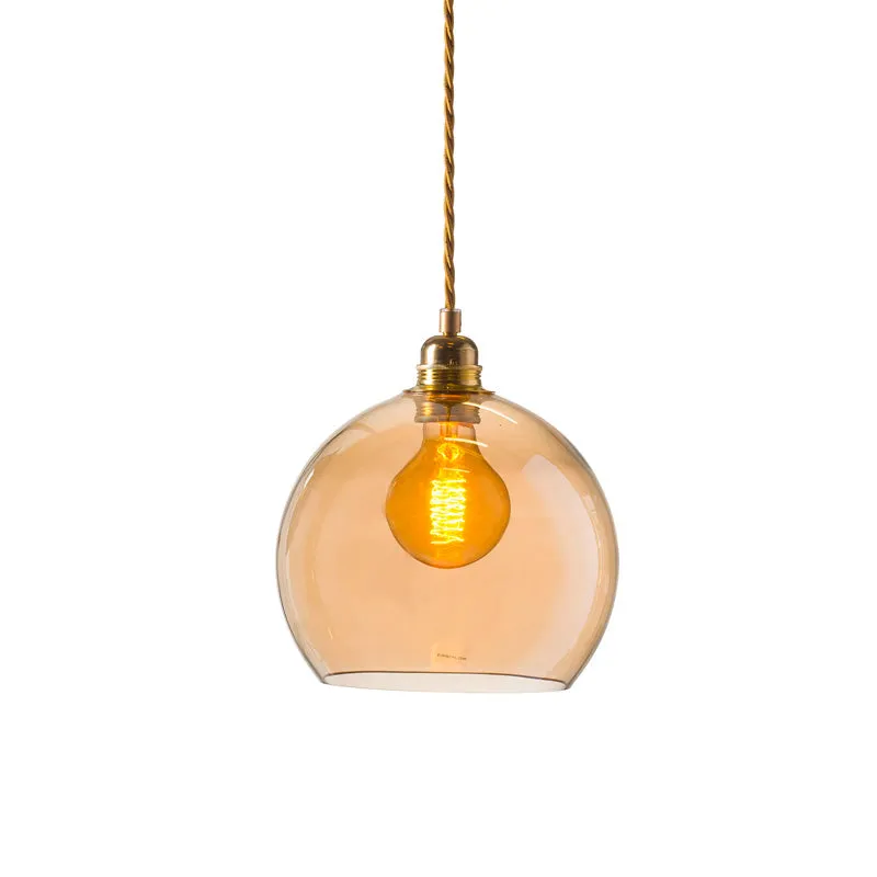 Glass Metal Spherical Pendant