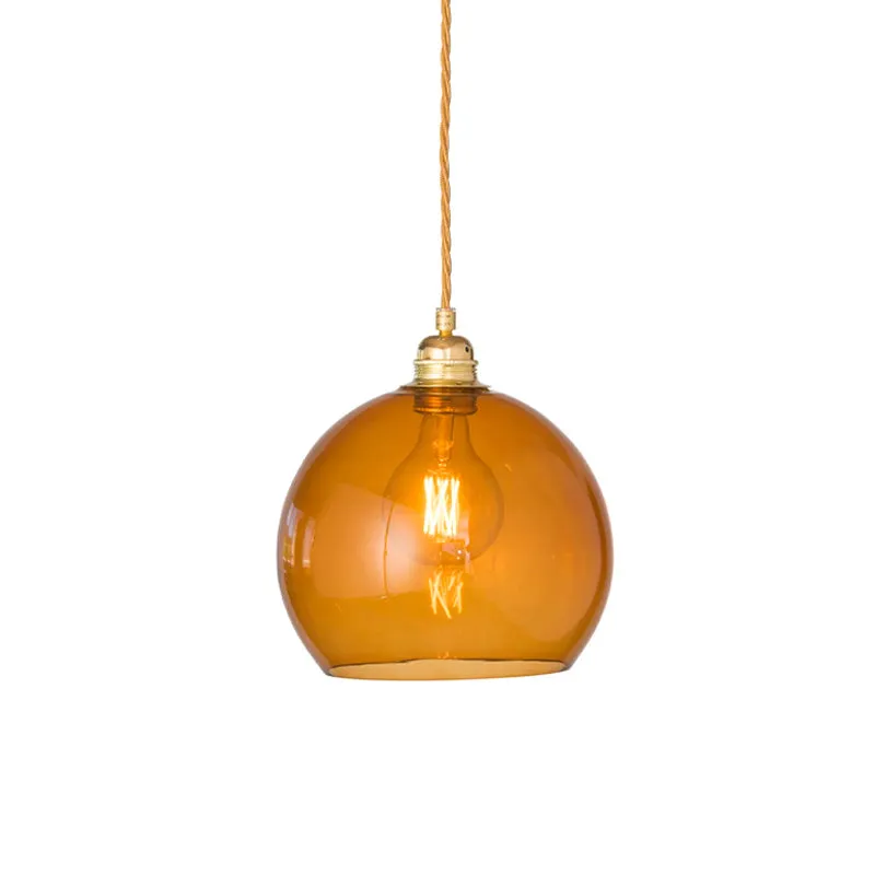 Glass Metal Spherical Pendant
