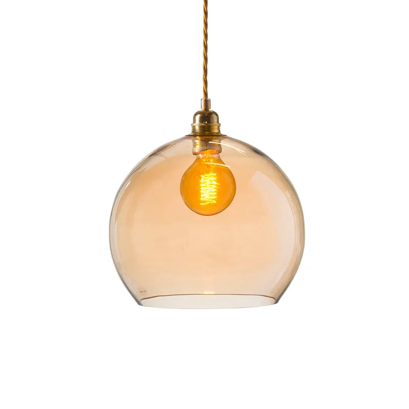 Glass Metal Spherical Pendant