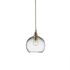 Glass Metal Spherical Pendant
