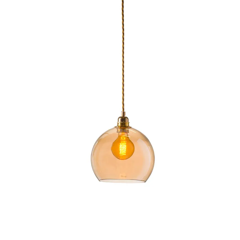 Glass Metal Spherical Pendant