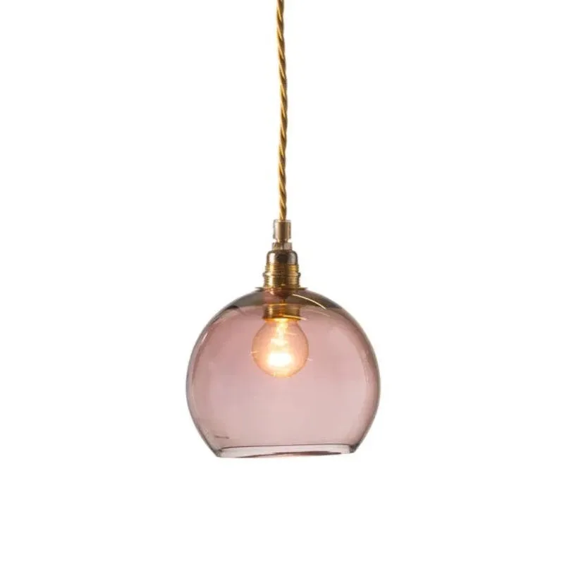 Glass Metal Spherical Pendant