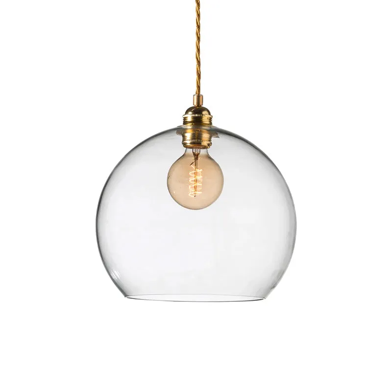 Glass Metal Spherical Pendant