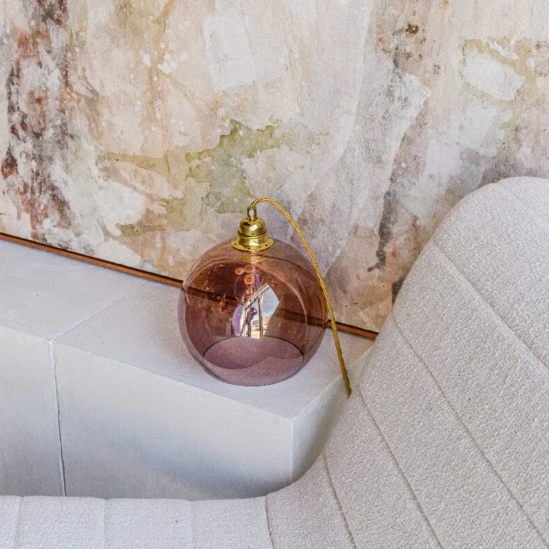 Glass Metal Spherical Pendant