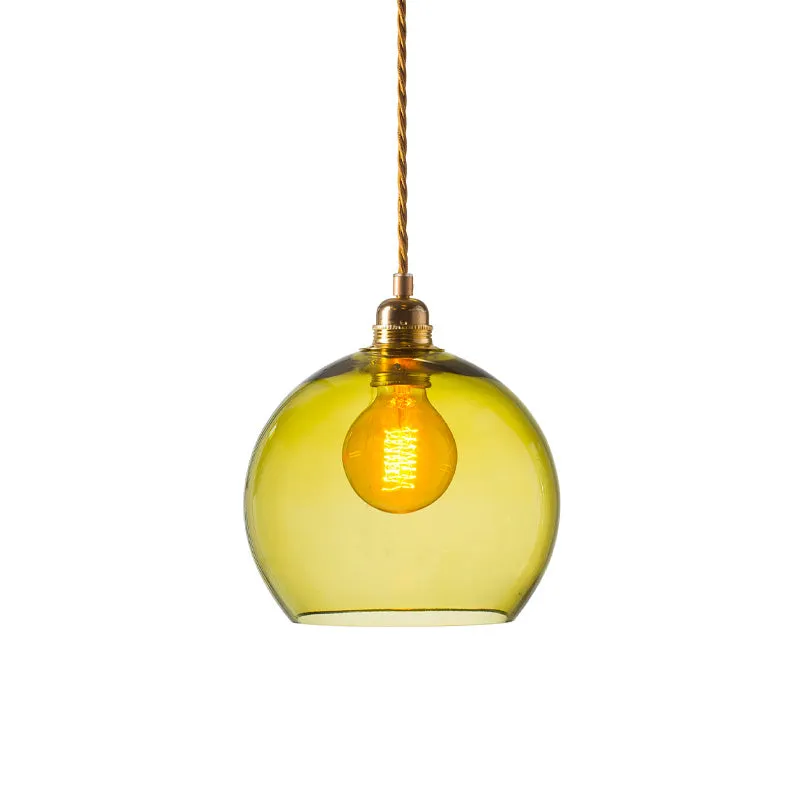 Glass Metal Spherical Pendant
