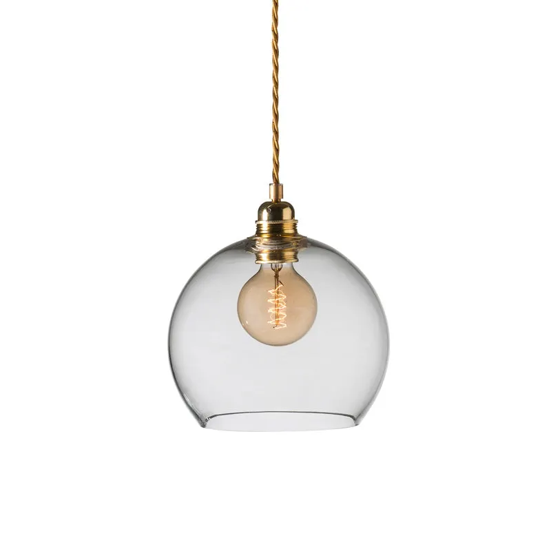 Glass Metal Spherical Pendant